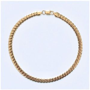 FALLON JEWELRY Christy Gold Curb Chain Necklace